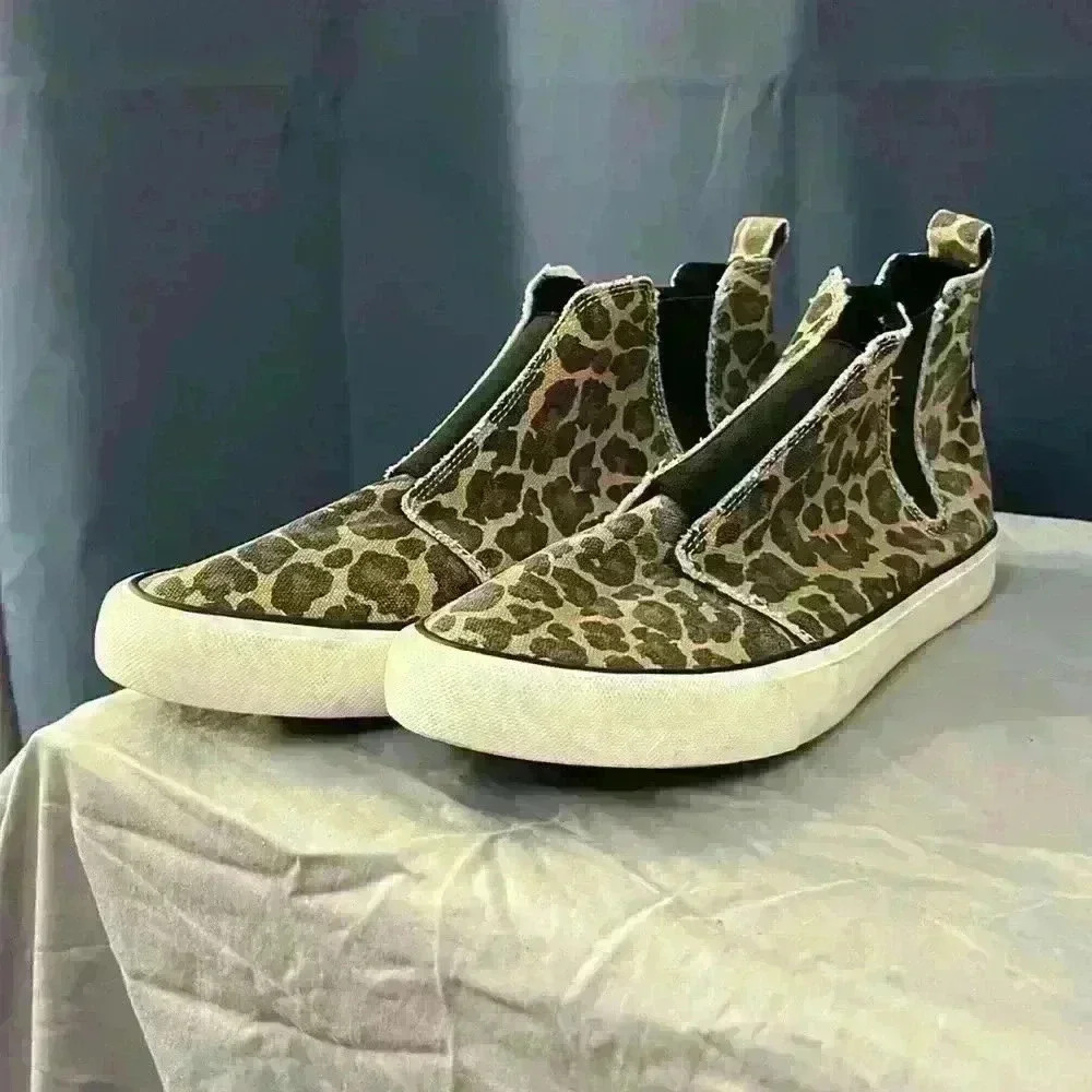 Gypsy Jazz Frankie Leopard Print Distressed Bootie